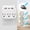 White, variant on Power Strip, 3 AC Outlets, 2 USB Ports & 1 TYPE-C Port, for Dormitories, Bedrooms, Offices and Travel Use, White