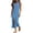Sky Blue, variant on YuXingFu Seersucker Dress Women Maxi Square Neckline Plus Size Womens Dress Sleeveless Wrap Long Casual Summer White S