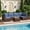 Brown & Taupe-Blue, variant on LHBcraft 7 Pieces Patio Conversation Set, All-Weather Rattan Wicker Outdoor Sectional Furniture with Coffee Table for Garden & Backyard & Poolside, Taupe-Blue