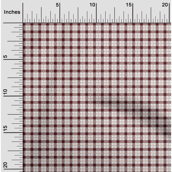 oneOone Polyester Lycra Fabric Gingham Check Print Fabric BTY 56 Inch Wide