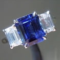 thumbnail image 4 of 2.84 Ct Emerald Cut Genuine Blue Sapphire Diamond Beautiful Three Stone Ring for Wedding 14K White Gold Size 10.5, 4 of 10