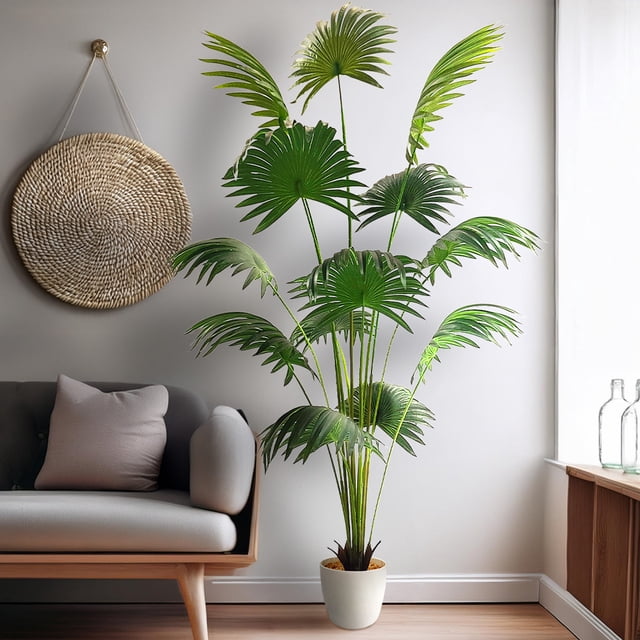 Planta Artificial Moderna Artego Palma Livistona Grande 180cm con Maceta Decorativa