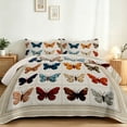 thumbnail image 5 of FIVERAM Butterfly Bedspread for Queen Bed,3 Piece Lightweight Patchwork Quilt Set Queen Size,Reversible Coverlet Bedding Set for Women Bedroom Decor, 5 of 8