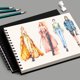 thumbnail image 3 of Cuaderno de bocetos de 8K de grosor, cuaderno de bocetos de 16K, cuaderno de dibujo pintado a mano, cuaderno de dibujo en espiral, cuaderno de dibujo en blanco para estudiantes, A4, 3 of 4