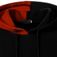 thumbnail image 5 of safuny Men's Hoodie Long Sleeve Color - Blocked Drawstring Hooded Sweatshirt Comfortable Casual Daily Pullover Red XXXL, 5 of 9