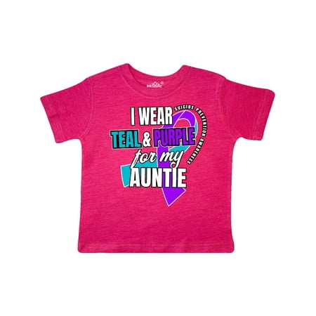 

Inktastic Suicide Prevention I Wear Teal and Purple for My Auntie Gift Toddler Boy or Toddler Girl T-Shirt