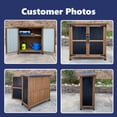 thumbnail image 2 of Armario de almacenamiento exterior con techo impermeable de madera y metal, 2 of 9
