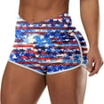 thumbnail image 6 of ZRBYWB Womens Shorts Womens Casual High Waist Running Shorts Independence Days Printed Workout Gym Shorts Relaxed Fit, 6 of 7
