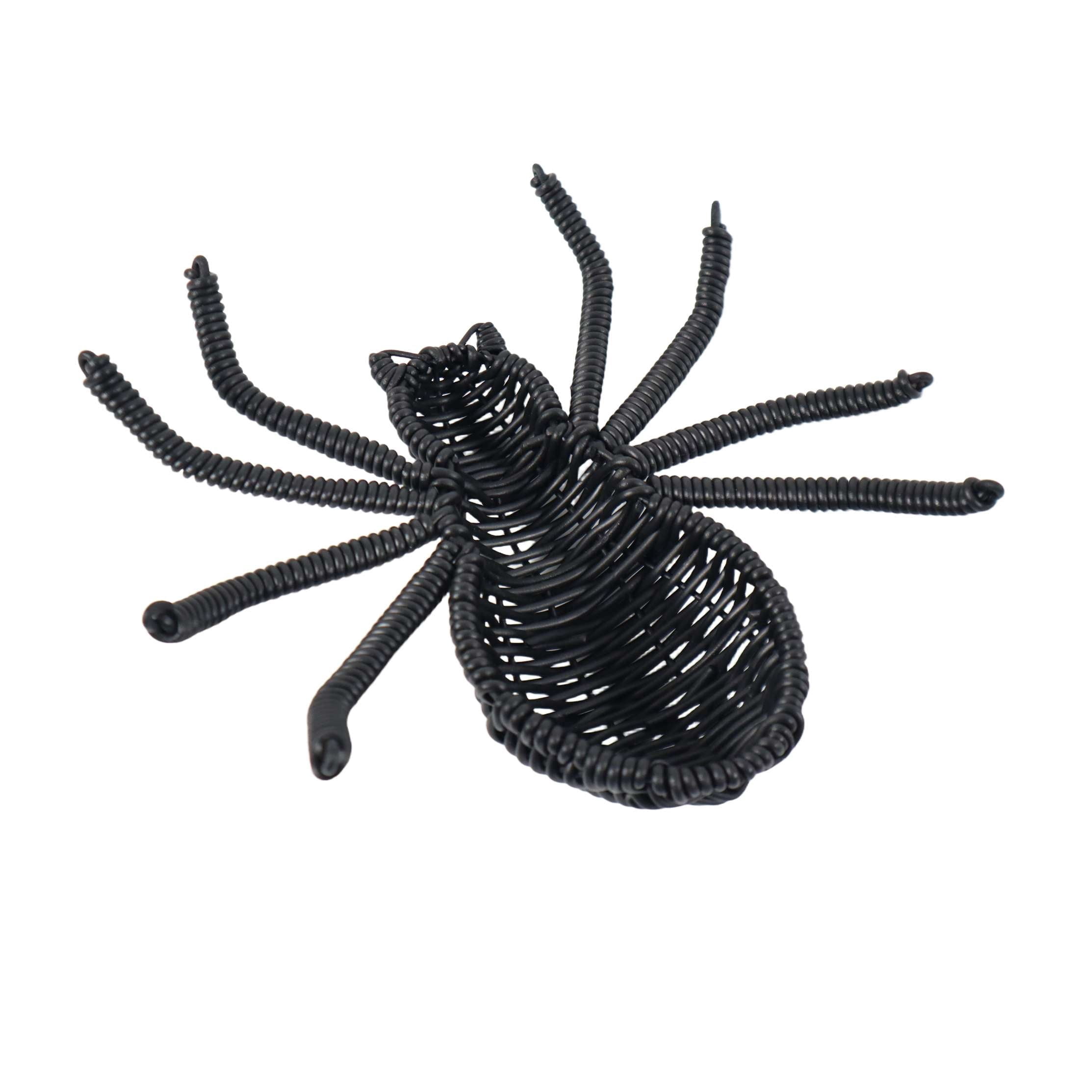 Woven Spider Decoration, Black, 8" x 7", Halloween by Way To Celebrate