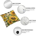thumbnail image 6 of BANET Set of 2 Yellow Floral Spring Summer Outdoor Decorative Throw Pillows Farmhouse Pillowcases Cushion Case Decor for Home Sofa Couch Bed 24x24in, 6 of 7