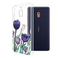 thumbnail image 2 of FINCIBO Soft TPU Clear Case Slim Protective Cover for Nokia 2V / 2.1 5.5", Tulips Flowers, 2 of 3