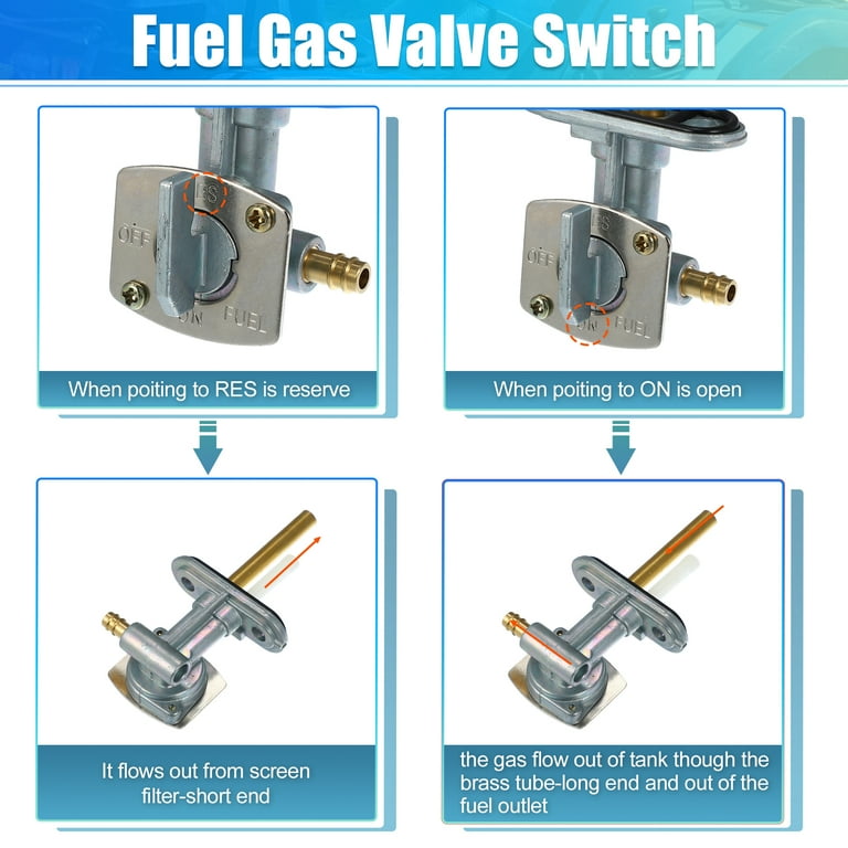 Non-Vacuum Fuel Petcock Valve For Yamaha Raptor 660 Yfm350 Ttr125 Ttr250 1334441 - Foto 9