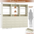 thumbnail image 4 of Homieasy 5.3FT Wood Closet Organizer System with 12 Wood Drawers and 10 Shelves, Modular Walk-in Closets Storage Unit for Walk-in Closet, Bedroom, White Oak(3 Packs), 4 of 7