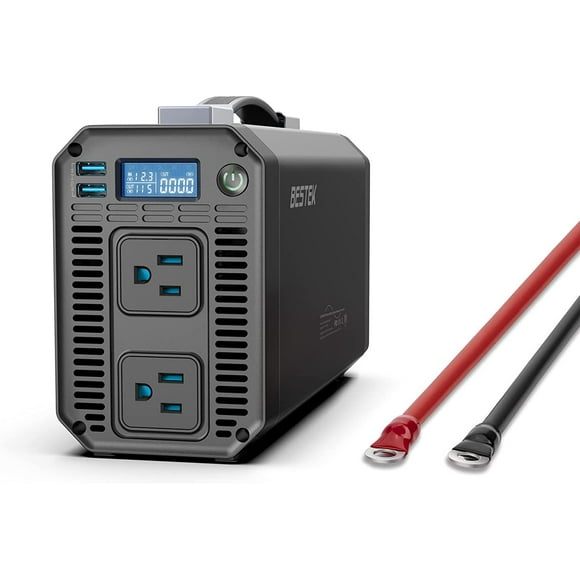 BESTEK 1200W Power Inverter DC 12V to 110V AC Converter with Digital LCD Display 4.2A Dual USB Car Charger