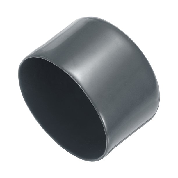 Uxcell 2 piezas de tapas de goma de 63 mm (2 1/2 pulgadas) ID cubierta de tubo redondo de vinilo, tapa de tornillo, protectores de rosca, gris profundo