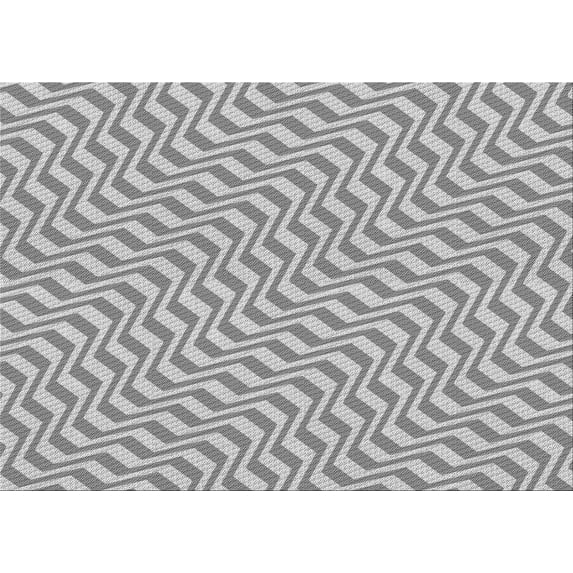 Ahgly Company Indoor Rectangle Patterned Gray Area Rugs, 7' x 9'
