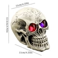 thumbnail image 5 of Wmkox8yii Glowing Skull Heads for Halloween Decoration Outdoor Indoor,Life Size Human Skull Sculpture with LED Light Up Glowing Eyes,Resin Skull Head Halloween Ornaments Props Dress Up, 5 of 5