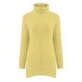thumbnail image 6 of Comdrip Fluffy Sweaters for Women, Women's Long Sleeve Pullover Casual Knitted Jumper Tops Fashionable Loose Fuzzy Jumper Sweater Pullover Sweaters for Women Yellow L, 6 of 8
