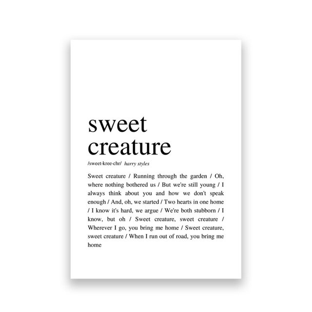 Pop Singer Harry Album Golden Prints , You're So Golden Lyrics Canvas Painting Poster Music Wall Art Pictures Home Room DecorA3 30x42 cm No Frame Gao Jinjia LED