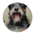 thumbnail image 4 of HAOXIT  Art Painting Schnauzer Dog Polyester Fabric Table Cover Non Slip Table Cloths for Round Tables Dining Wedding Birthday Parties Patio Decor 38-42, 4 of 8