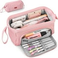 thumbnail image 2 of Big Capacity Pencil Case Large Storage Pencil Pouch Canvas Handheld Pen Bag, 2 of 7