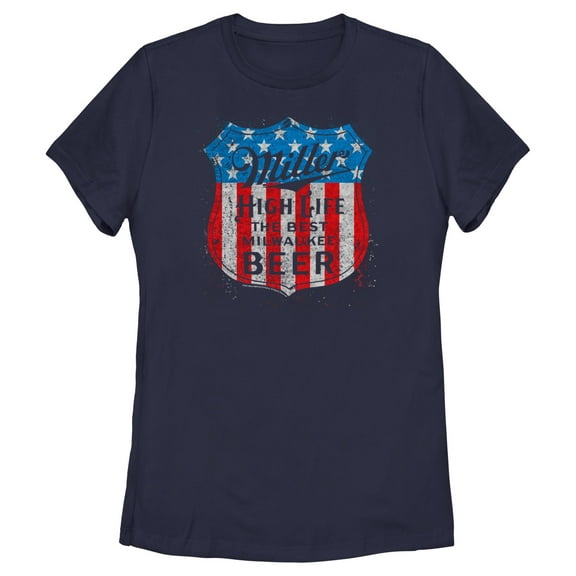 Women's Miller High Life The Best Milwaukee Beer American Shield Graphic T-Shirt