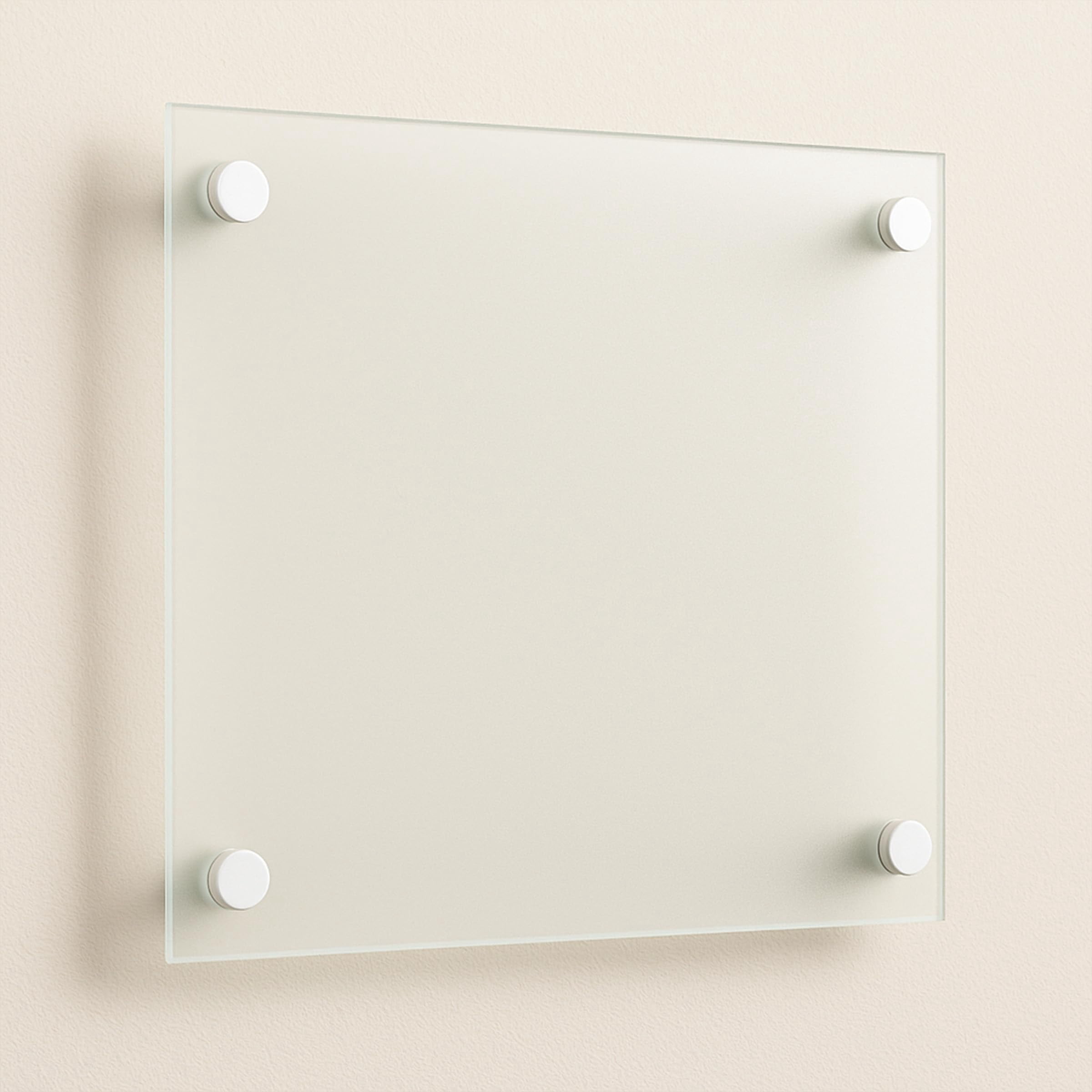 Metro Single Panel Standoffs – Set of 4 with Anchors & Instructions | Elegant Sign & Display Mounts for Interior Architectural Design | White, Diameter .98" x Length 1.97"
