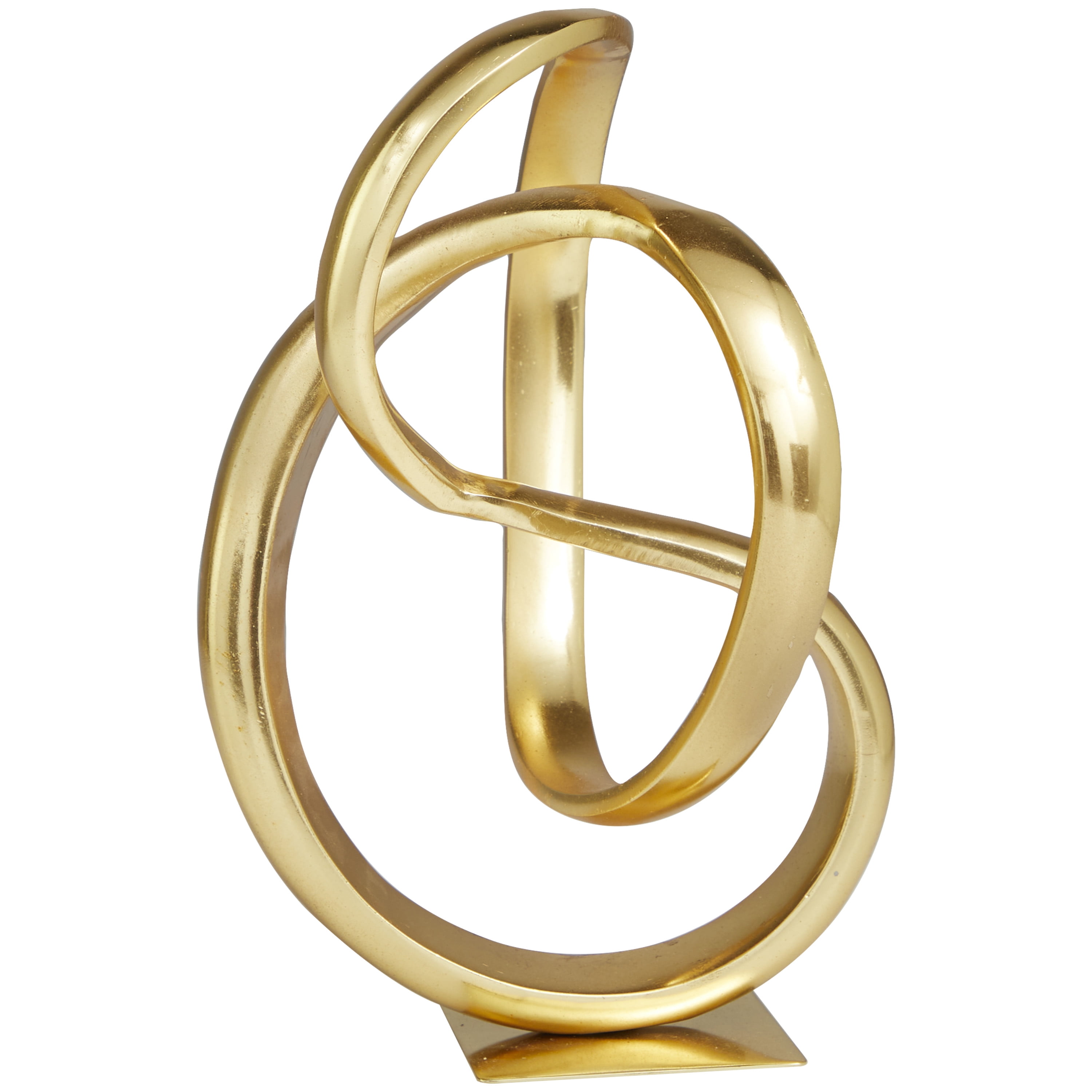8" x 11" Gold Aluminum Abstract Sculpture, by DecMode