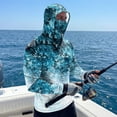 thumbnail image 6 of Men's UPF 50+ Sun Hoodie Long Sleeve Hooded Fishing Shirt Shark & Marine Life Pullover Cooling Ice Silk Breathable Quick-Dry Moisture Wicking 4-Way Stretch for Commute Fishing Hiking Light Green 2XL, 6 of 7
