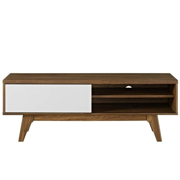 Modway Envision 48" Particleboard TV Stand for TVs up to 47" in Walnut/White