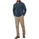 thumbnail image 2 of INSPIRAR CHIC Sudadera de forro polar de manga larga con media cremallera y cuello alto para hombre en color azul marino, 2 of 6