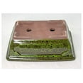thumbnail image 6 of 8" Moss Green Rectangular Planter Pot with Tray, Rocks & Mesh - Cactus Succulent Pots Indoor Outdoor, 6 of 9