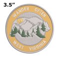 thumbnail image 2 of Wander Often! West Virginia 3.5 Inch Iron Or Sew On Embroidered Fabric Badge Patch Seek Adventure, National Park Iconic Series, 2 of 2