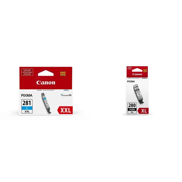 Depósito de tinta Canon CLI-281XXL cian y PGI-280XL negro TS9120