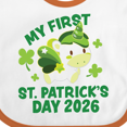 thumbnail image 4 of Inktastic My First St. Patrick's Day 2026 with Unicorn Boys or Girls Baby Bib, 4 of 4