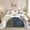 Navy Blush Abstract Geometric, variant on Davulos Boho Quilt Set Full/Queen Size,3 Pieces Abstract Geometric Leaf Pattern Lightweight Bedspreads,Reversible Coverlets Mid Century Bedding Set for All Season