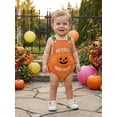 thumbnail image 5 of My First Halloween Baby Boy Outfit Pumpkin Sleeveless Corduroy Overall Romper Fall Clothes, 5 of 9