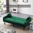 thumbnail image 6 of Modstyle Velvet Futon Sofa Bed, 73" Convertible Sleeper Sofa with Pillows, Daybed, Indoor, 6 of 9