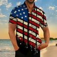 thumbnail image 2 of VBTAPA Men's 4th of July Hawaiian Shirts Short Sleeve American Flag Button Down Shirt Fashion Casual Independence Day Printed Tops Ofertas de hoy Multicolor XXXXL, 2 of 5