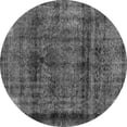 thumbnail image 1 of Ahgly Company Indoor Round Abstract Gray Modern Area Rugs, 4' Round, 1 of 4