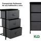 thumbnail image 5 of Comoda Cajonera de 3 Cajones Mueble Organizador Tela Madera gris M, 5 of 5