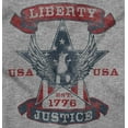 thumbnail image 2 of Americana Liberty Justice Bald Eagle Womens Slim Fit Graphic Tee Brisco Brands X, 2 of 6