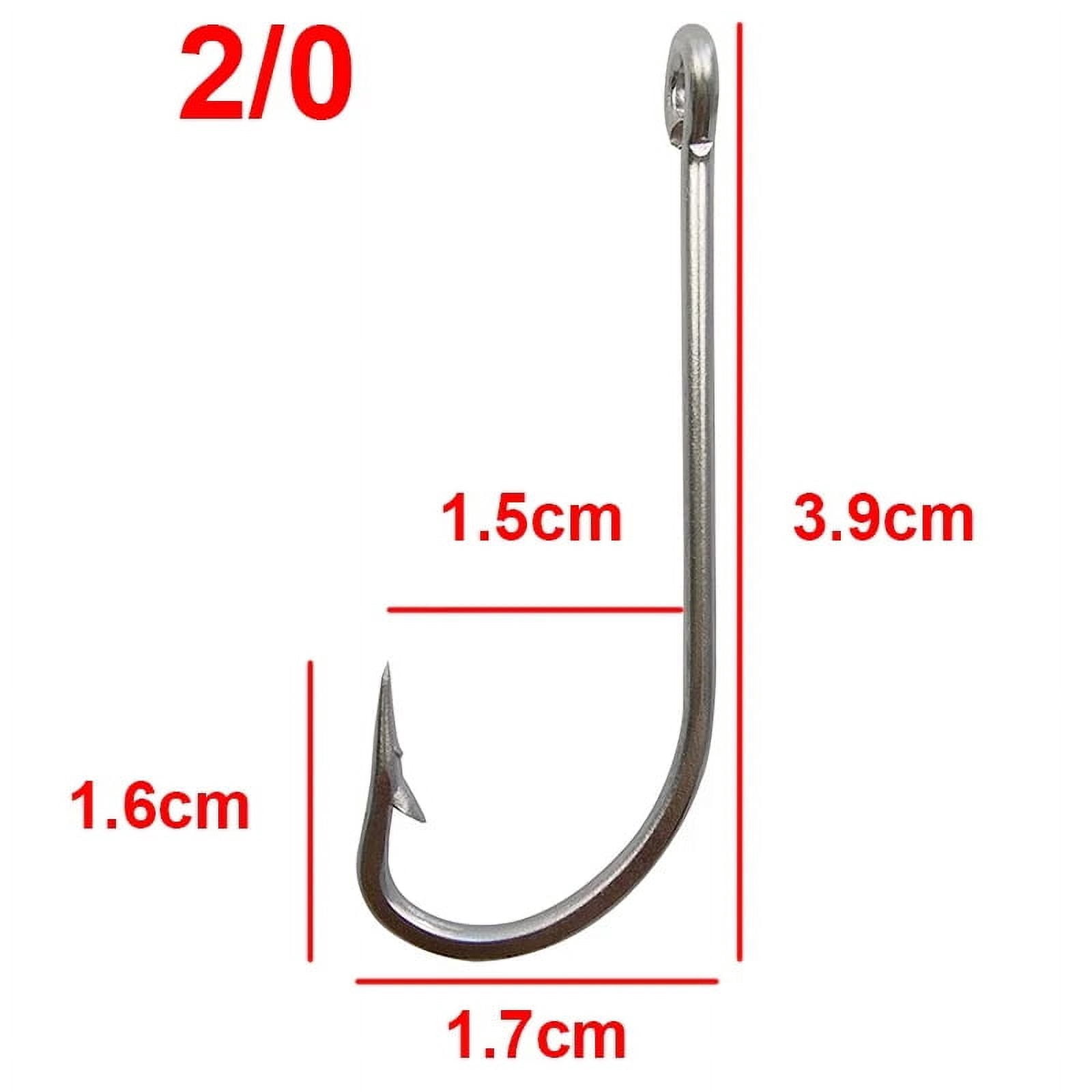 100pcs/lot Stainless Steel Fishing Hook Long Shank Saltwater Hooks For Fishing Accessories 34007 Size 1/0-10/0
