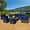 Navy, variant on Gymax 8PCS Rattan Patio Sectional Furniture Set w/ Waterproof Cover & Off White Cushions