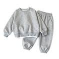 thumbnail image 3 of Coerni Boys Sweatpants Set 2 Piece Soft Fleece Crewneck Pullover Girls Sweatshirts & Jogger Sweatpants Tracksuit Kids Activewear Set, 3 of 5