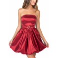 thumbnail image 1 of Bee Darlin Vestido de burbuja sin tirantes adornado para mujer, rojo, 5/6, 1 of 1