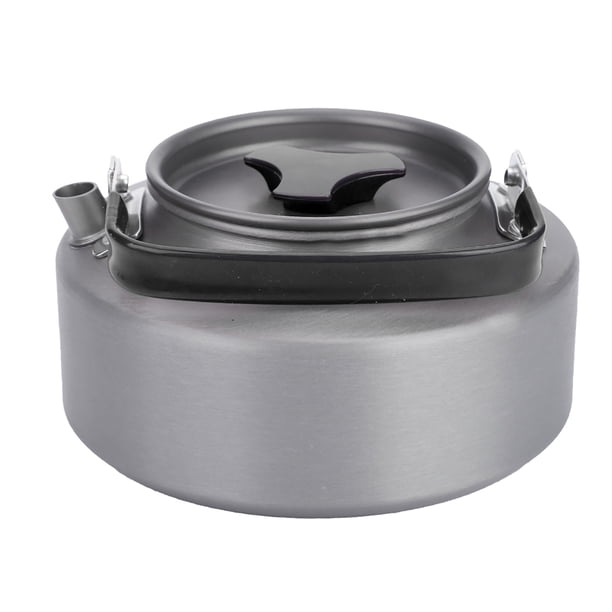 M Buder Tetera de Aluminio 1.1L para Acampar Senderismo Cocina Mango Negro