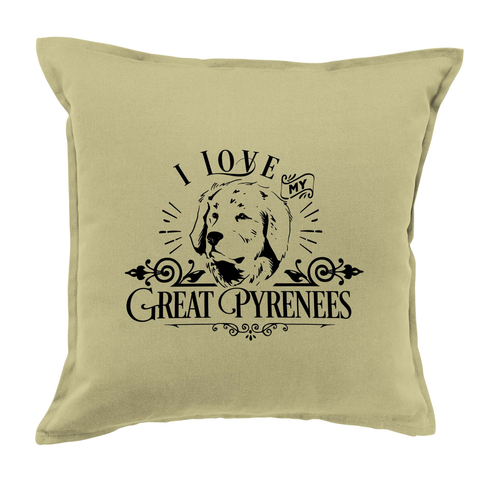Great Pyrenees Owner Gift Pyrenees Makes Your Life Good Vintage Throw Pillow 18x18 Multicolor 