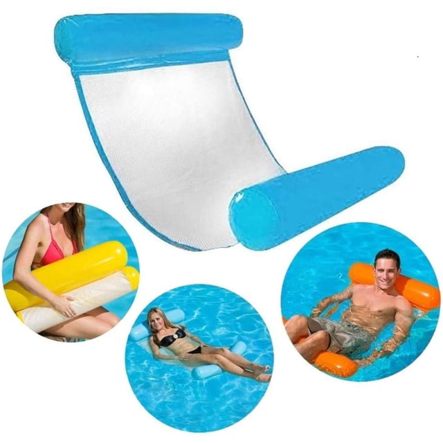 Cama de natación inflable, hamaca de agua Sillón 4 en 1 Colchón de aire del salón de la piscina Hamaca inflable de la piscina Hamaca inflable de la piscina para adultos y niños Adepaton MZQ-0247-1