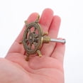 thumbnail image 4 of Shisuyan 4 Pcs Poignées d'Armoire Rétro : Poignées de Tiroir Vintage à Roue de Navire et Ancre, Boutons Décoratifs pour Meubles pour Commode, Garde-Robe, Placard, 4 of 8